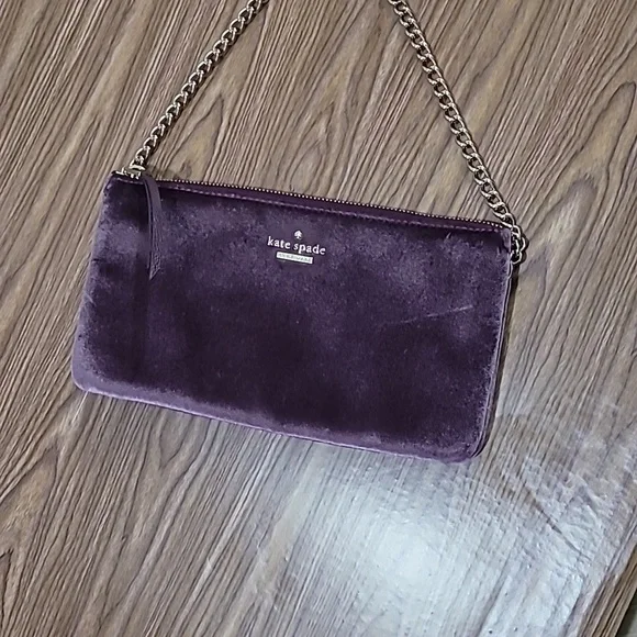Kate Spade 💎Purple Velvet Clutch - Picture 2 of 10